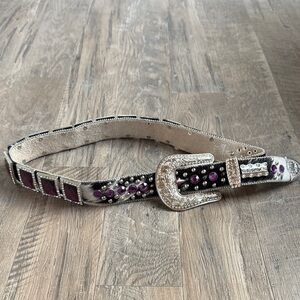 BHW Purple and Silver Embellished Women's Belt